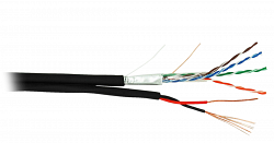 F/UTP 4pair, Cat5e, Out, PVC+PWR (EC-UF004-5E-PC150-PE-BK)