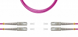 Патч-корд ВО MM(OM4), SC/UPC-SC/UPC, 3.0мм, duplex, LSZH, 3м (09-12088)