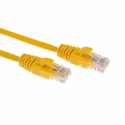 Патч-корд U/UTP, CAT 5e, RJ45-RJ45, 26AWG, LSZH, желтый, 2м  REXANT (02-0105-2)