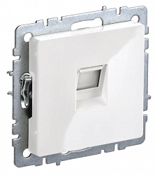 Розетка компьютерная 1-местная RJ45 BRITE РК10-БрБ кат.5E белый (BR-K10-1-K01)