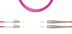 Патч-корд ВО MM(OM4), LC/UPC-SC/UPC, 3.0мм, duplex, LSZH, 5м (09-12084)
