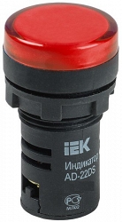 Лампа AD22DS (LED) матрица D22мм красный 24В AC/DC (BLS10-ADDS-024-K04)