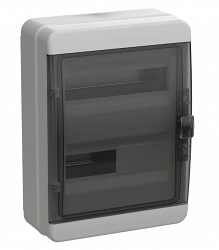 Корпус пластиковый навесной TEKFOR КМПн-24 IP65 черная прозрачная дверь (TF5-KP72-N-24-65-K03-K02)
