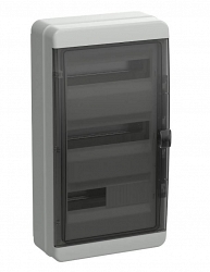 Корпус пластиковый навесной TEKFOR КМПн-36 IP65 черная прозрачная дверь (TF5-KP72-N-36-65-K03-K02)