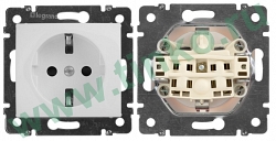Розетка Valena 2К+3 10/16А, белый (774420)