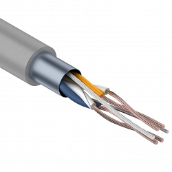 F/UTP, CAT 5e, PVC, 2PR, 24AWG, INDOOR, STRANDED, серый, 305м, REXANT (01-0125)