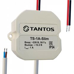 Tantos TS-1A-Slim - Источник вторичного электропитания 12В, 1А в корпусе IP54 для скрытой установки в короба, распределительные коробки
