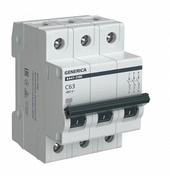 GENERICA ВА47-29М 3P C 63А 4,5кА (MVA21-3-063-C-G)