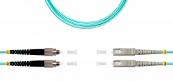 Патч-корд ВО MM(OM3), FC/UPC-SC/UPC, 3.0мм, duplex, LSZH, 3м (09-12043)