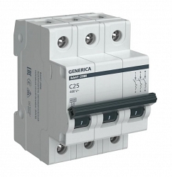 GENERICA ВА47-29М 3P C 25А 4,5кА (MVA21-3-025-C-G)