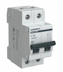 GENERICA ВА47-29М 2P C 16А 4,5кА (MVA21-2-016-C-G)