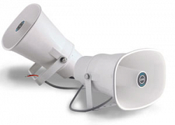 CVGAUDIO HPA30T - Рупорный громкоговоритель для систем Public Address, 3.8/7.5/15/30W - 100V, 8 Ohm - 30W, IP56,  пластиковый корпус, белый