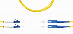 Патч-корд ВО SM(G.652.D), LC/UPC-SC/UPC, 3.0мм, duplex, LSZH, 10м (09-0656)