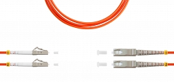 Патч-корд ВО MM(OM2), LC/UPC-SC/UPC, 3.0мм, duplex, LSZH, 2м (09-12022)
