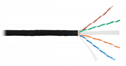 U/UTP 4pair, Cat6, Solid, Out, PVC (NMC 4155B-BK)