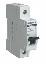 GENERICA ВА47-29М 1P C 63А 4,5кА (MVA21-1-063-C-G)
