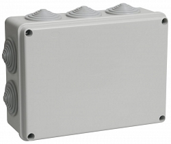 Коробка распаячная КМ41243 190х140х70 открытой проводки IP44 10 гермовводов серая (UKO11-190-140-070-K41-44)
