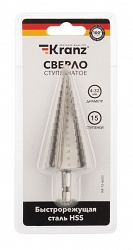 Сверло по металлу ступенчатое 4,0-32,0 мм 102 mm 62 HRC Kranz (KR-12-6603)