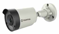 Tantos TSc-Pe5FN - Пятимегапиксельная уличная цилиндрическая HD видеокамера UVC (AHD/TVI/CVI/CVBS) с белой LED подсветкой