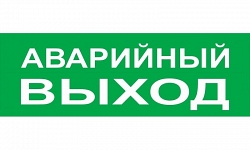 Сменное табло "Аварийный выход" зеленый фон для "Топаз" (SQ0349-0210)