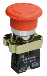 Кнопка LAY5-BS542 "Грибок" аварийная с фиксацией (BBG90-BS-K04)