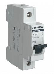 GENERICA ВА47-29М 1P C 25А 4,5кА (MVA21-1-025-C-G)