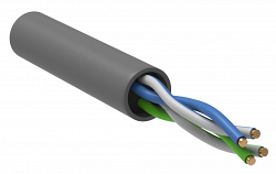 GENERICA U/UTP кат. 5 CCA 100МГц 2 пары PVC INDOOR серый (BC1-C502-111-305-G)