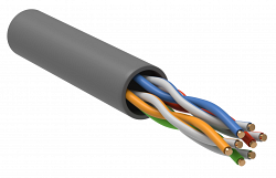 GENERICA U/UTP кат. 5 CCA 100МГц 4 пары PVC INDOOR серый (BC1-C504-111-305-G)