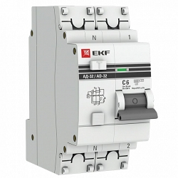 АД-32 1P+N 6А (С) 30мА тип AC эл. 4,5кА  PROxima (DA32-06-30-pro)
