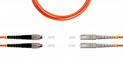 Патч-корд ВО MM(OM2), FC/UPC-SC/UPC, 3.0мм, duplex, LSZH, 2м (09-12012)
