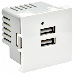 Розетка USB PRIMER A+A 5В 4,2А РКЮ-23-40-П 2 модуля белая (PR-KK40D-RU-0-2-AA-K01)
