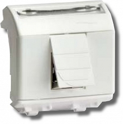 Розетка RJ-45 Brava 2 модуля белая (76655B)