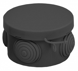 КМР-040-038 с крышкой (65х40) чёрная IP54 (plc-kmr-040-038-b)