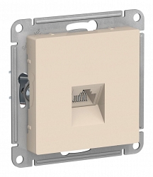 AtlasDesign розетка RJ45, кат. 5Е, 1-местная, скрытой установки, механизм, бежевый (ATN000283)