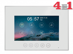 Tantos Marilyn HD s VZ (white) - Монитор цветного видеодомофона адаптированный для работы с подъездными координатными домофонами, 7 дюймов с сенсорными кнопками с поддержкой форматов AHD/TVI/CVI 1080p