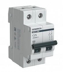 GENERICA ВА47-29М 2P C 25А 4,5кА (MVA21-2-025-C-G)