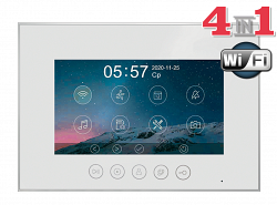 Tantos Marilyn HD Wi-Fi s VZ (white) - Монитор цветного видеодомофона адаптированный для работы с подъездными координатными домофонами, 7 дюймов с сенсорными кнопками с поддержкой форматов AHD/TVI/CVI
