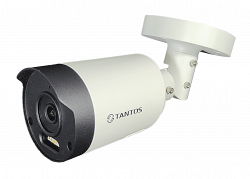 Tantos TSi-Pe85FD - Активная Защита 8 мегапиксельная (4К) уличная цилиндрическая IP камера с двойной подсветкой, микрофоном, динамиком, сиреной и стробоскопом