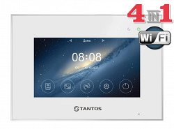 Tantos Marilyn HD Wi-Fi IPS (white) XL - Монитор цветного видеодомофона 7 дюймов адаптированный для работы с цифровыми подъездными домофонами, с поддержкой форматов AHD/CVI/TVI 1080р/720p/CVBS и отпра