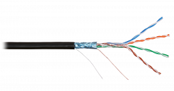 F/UTP 4pair, Cat5e, Solid, Out, PVC (NMC 2200B-BK)