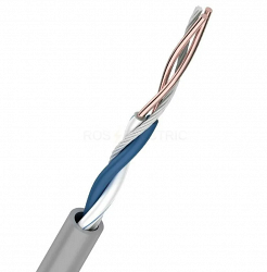 U/UTP, CAT 5e, PVC, 1PR, 24AWG, INDOOR, SOLID, серый, 305м REXANT (01-0002)
