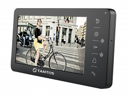 Tantos Amelie (Black) VZ-2 - Монитор видеодомофона цветной, TFT LCD 7", PAL/NTSC, Hands-Free, адаптирован для работы с координатным подъездным домофоном (Элтис, Цифрал, Визит и др.), двумя вызывн