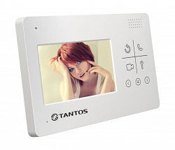 Tantos LILU lux XL - Монитор цветного видеодомофона с гладкой передней панелью изготовленной по технологии IML, адаптированный для работы с цифровым многоквартирными домофонами, экран TFT LCD 4,3&quot