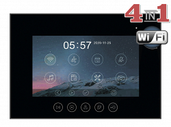 Tantos Marilyn HD Wi-Fi s (black) VZ - Монитор цветного видеодомофона адаптированный для работы с координатными подъездными домофонами, поддержка форматов AHD/TVI/CVI@1080р/720p CVBS@PAL/NTSC) и отпра