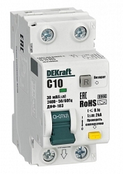 ДИФ-103 6кА NEW 1Р+N 10А 30мА AC (16310DEK)
