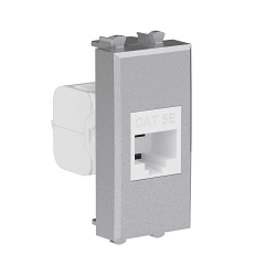 Розетка RJ-45, кат.5E, Avanti, 1 модуль, закаленная сталь (4404661)