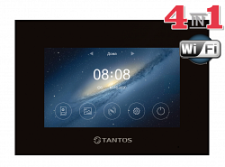 Tantos Marilyn HD Wi-Fi IPS (black) XL - Монитор цветного видеодомофона 7 дюймов, с поддержкой форматов AHD/CVI/TVI 1080р/720p/CVBS и отправкой уведомлений о вызове на смартфон через приложение "