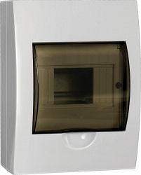 Корпус пластиковый навесной GENERICA ЩРН-П-6 черная прозрачная дверь IP41 (MKP12-N-06-41-G)