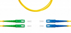 Патч-корд ВО SM(G.652.D), SC/APC-SC/UPC, 3.0мм, duplex, LSZH, 1м (09-0667)