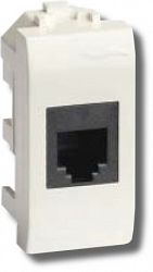 Розетка RJ-45 Brava 1 модуль белая (76457B)